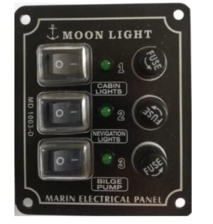 Moonlight 3 lü Dikey Switch Panel 12-24 Volt