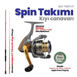 Okuma Red Spin 279 cm ve Okuma Monkey 30 Spin Takımı - 5