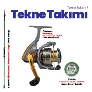 Kendo Spider 180 cm Okuma Monkey 4000 Makine Kamış Set 7