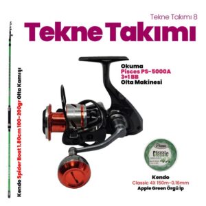 Kendo Spider 180 cm Okuma Pisces 5000 Makine Kamış Set 8