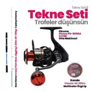 SeaHorse Crazy Fish 165 cm Kamış - Okuma Pisces 5000 Tekne seti 6