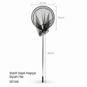 Alamatra Livar Kepçe 60 cm Yuvarlak Siyah File Kepçe