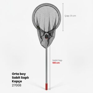 Alamatra 100 cm Dar Yuvarlak Ağ File Kepçe