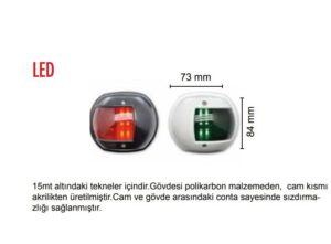Sealux Led Seyir Feneri Sancak -İskele 12 V