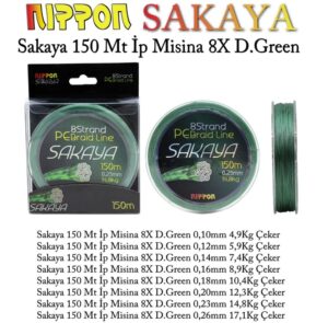 Nippon Sakaya 150 Mt  8X Yeşil İp Misina