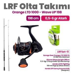Savage Gear Orange LTD 1000 FD Olta Makinesi - Okuma Wave Up Spin 198cm 0.5-6gr Olta Kamışı Lrf Set-11