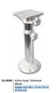 Koltuk Ayağı Teleskopik Beyaz