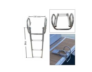 Sealux Katlanabilir Paslanmaz Tutamaklı 4 Basamaklı Merdiven 120 cm