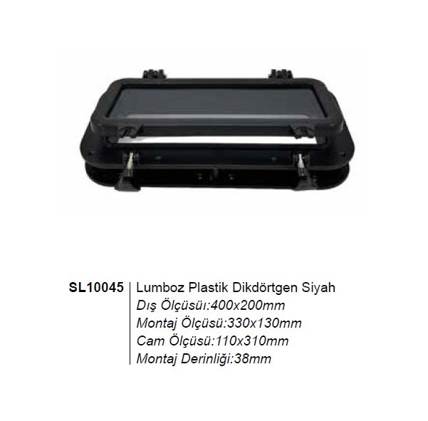 Sealux Lumboz İçten Montaj Dikdörtgen Siyah 20x40 cm - Görsel 4