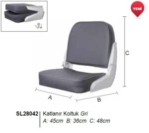 Sealux Katlanır Koltuk Gri 45x36x48 cm