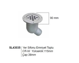 Sealux Yer Sifonu Emniyet Toplu Paslanmaz 115x38mm