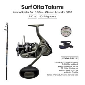 Kendo Spider Surf 3.60m ve Okuma Acuador 8000 Surf Olta Takımı 32