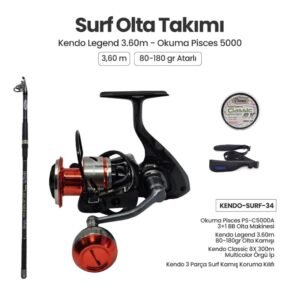 Kendo Legend 3.60m ve Okuma Pisces 5000 Olta Surf Takımı 34