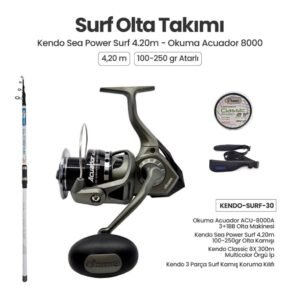 Kendo Sea Power Surf 4.20m ve Okuma Acuador 8000 Surf Olta Takımı 30