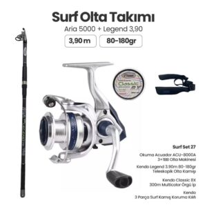 Okuma Aria 5000 Makine & Kendo Legend 3,90 Surf Olta Takımı Set 27
