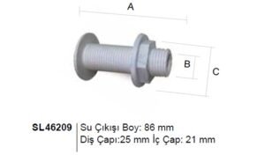 Sealux Su Çıkışı Plastik 86 mm