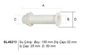 Sealux Su Çıkışı Plastik 155 mm