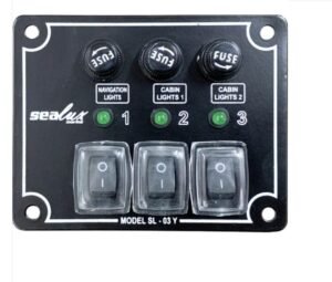 Sealux Switch Panel İzoleli Yatay 3 lü 100x80 mm