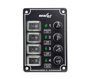 Sealux Switch Panel İzoleli Dikey 4 lü 80x120 mm