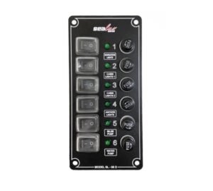 Sealux Switch Panel İzoleli Dikey 6 li 80x170 mm