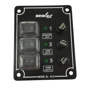 Sealux Switch Panel İzoleli Dikey 3 lü 80x100 mm
