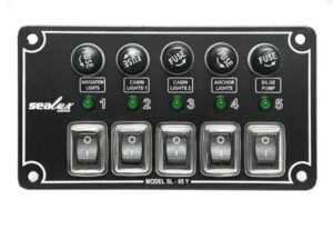 Sealux Switch Panel İzoleli Yatay 5 li 145x80 mm