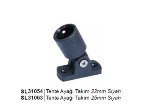 Sealux Tente Ayağı Takım Siyah 2 Adet 22 mm