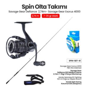 Savage Gear Defiance 274- Savage Gear Exorus 4000 Spin Olta Seti 41