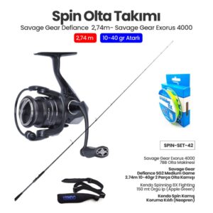 Savage Gear Defiance 274- Savage Gear Exorus 4000 Spin Olta Seti 42