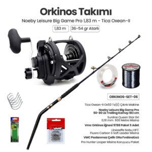 Noeby Leisure Big Game Pro 50-80 Lb 183 cm - Tica Oxean-II Ox50 Ts(E) Çıkrık Makine Orkinos Seti 06