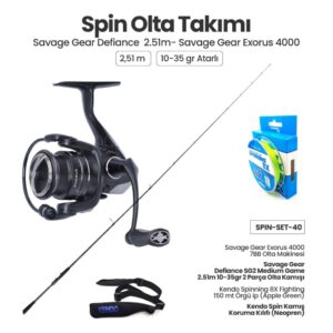 Savage Gear Defiance 251- Savage Gear Exorus 4000 Spin Olta Seti 40