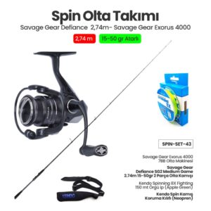 Savage Gear Defiance 274- Savage Gear Exorus 4000 Spin Olta Seti 43