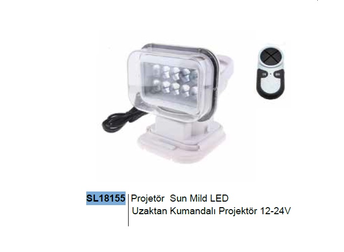Sun Mild Projektör Kumandalı 12-24 V