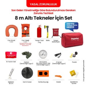 FULL - 8 Metre Altındaki Tekneler için Zorunlu Teçhizat Seti