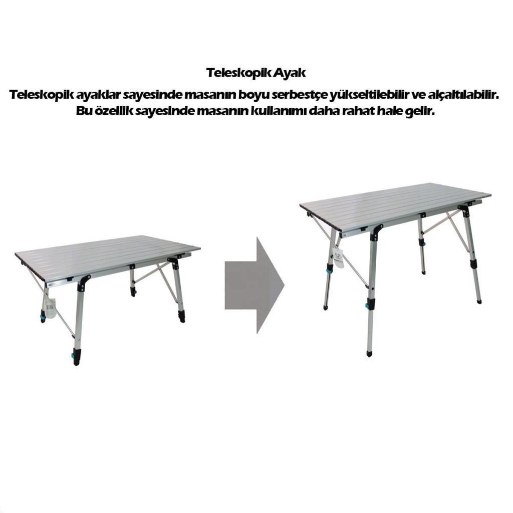 Madfox Moonlite Yükseklik Ayarlı Katlanır Kamp Masası - Görsel 5