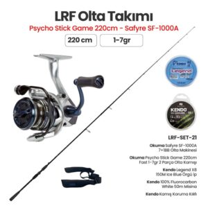 Okuma Psycho Stick Game 220cm Fast - Okuma Safyre SF-1000A Olta Makinesi