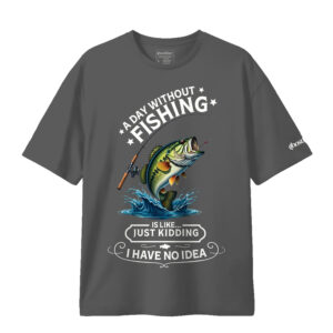 Balıkçılık Temalı Tişört - A Day Without Fishing Tshirt - Görsel 4