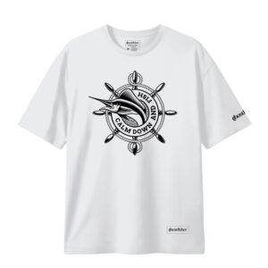 Balıkçılık Temalı Tişört - Calm Down and Fish Tshirt