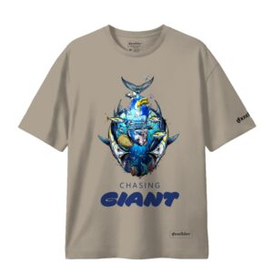Balıkçılık Temalı Tişört - Chasing Giant Monster Tshirt - Görsel 3