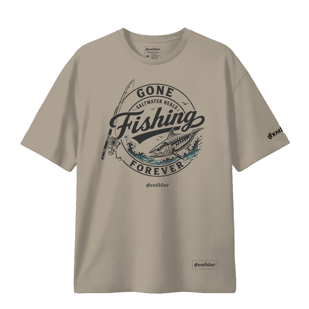 Balıkçılık Temalı Tişört - Fishing Forever - Görsel 4