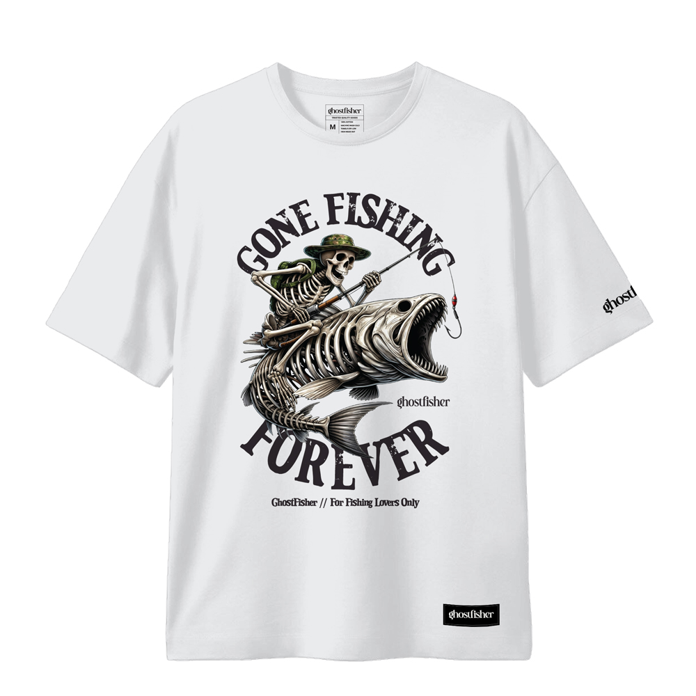 Balıkçılık Temalı Tişört - Gone Fishing Forever - Görsel 2
