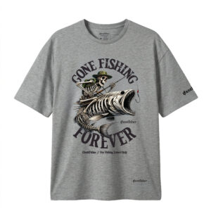 Balıkçılık Temalı Tişört - Gone Fishing Forever
