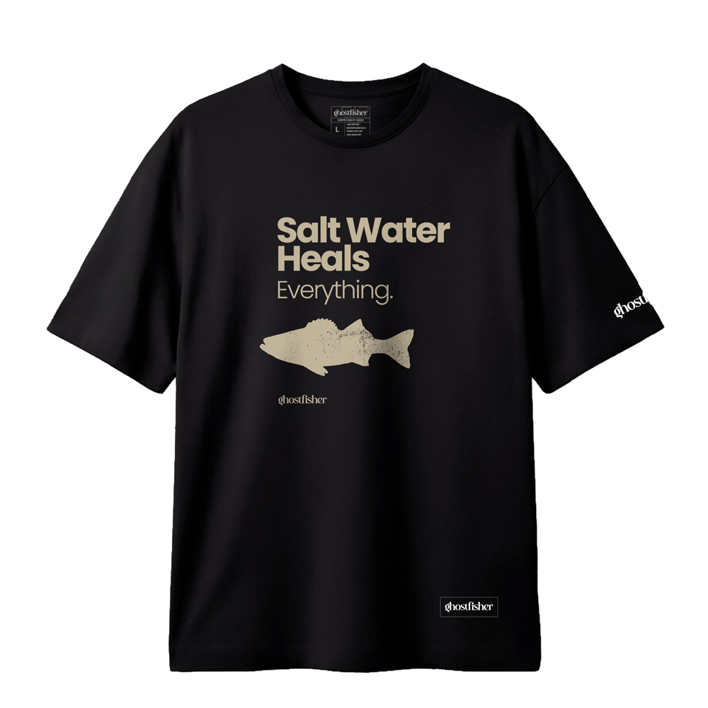 Balıkçılık Temalı Tişört - Salt Water Heals Everything - Görsel 2