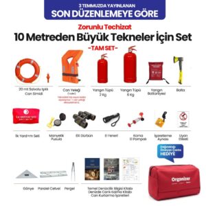 FULL - 10 Metre Üzerindeki Tekneler için Zorunlu Teçhizat Seti