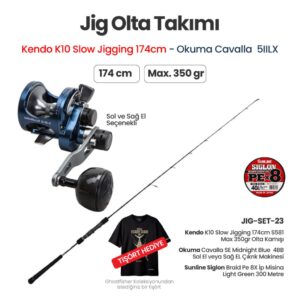 Kendo K10 Slow Jigging 174cm - Okuma Cavalla  5IILX - Jig Olta Takımı 23