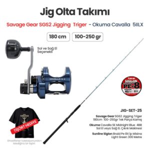 Savage Gear SGS2 Jigging Triger 180cm - Okuma Cavalla  5IILX - Jig Olta Takımı 25