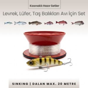 Alamatra Kasnaklı Hazır Sırtı Seti – Levrek, Lüfer & Taş Balıkları Avı İçin (SS-VIB 83S-26g Titreşimli Batan)