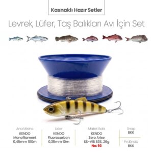 Alamatra Kasnaklı Hazır Sırtı Seti – Levrek, Lüfer & Taş Balıkları Avı İçin (SS-VIB 83S-26g Titreşimli Batan) - Görsel 6