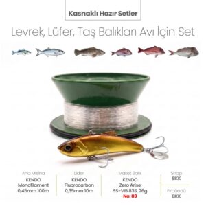 Alamatra Kasnaklı Hazır Sırtı Seti – Levrek, Lüfer & Taş Balıkları Avı İçin (SS-VIB 83S-26g Titreşimli Batan) - Görsel 2