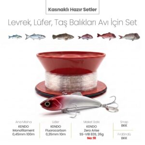Alamatra Kasnaklı Hazır Sırtı Seti – Levrek, Lüfer & Taş Balıkları Avı İçin (SS-VIB 83S-26g Titreşimli Batan) - Görsel 4